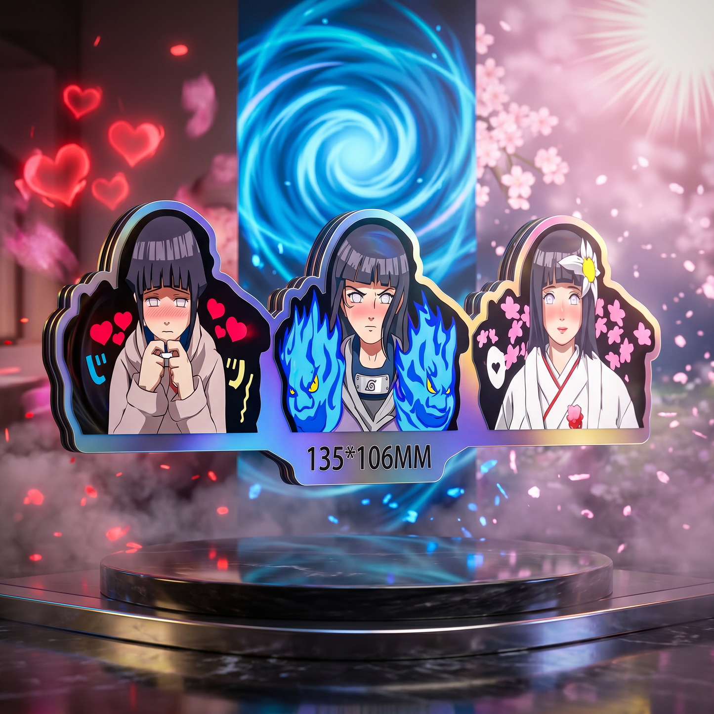 Hinata Evolution 3D Stickers
