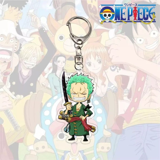 Chibi Pirate Zoro Acrylic  Keychain (Green Outfit)