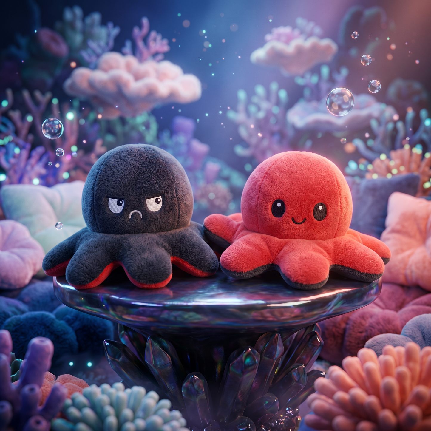Mood-Flip Octopus Plush