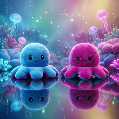 Mood-Flip Octopus Plush