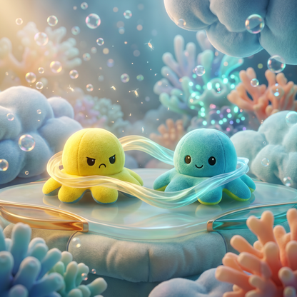 Mood-Flip Octopus Plush