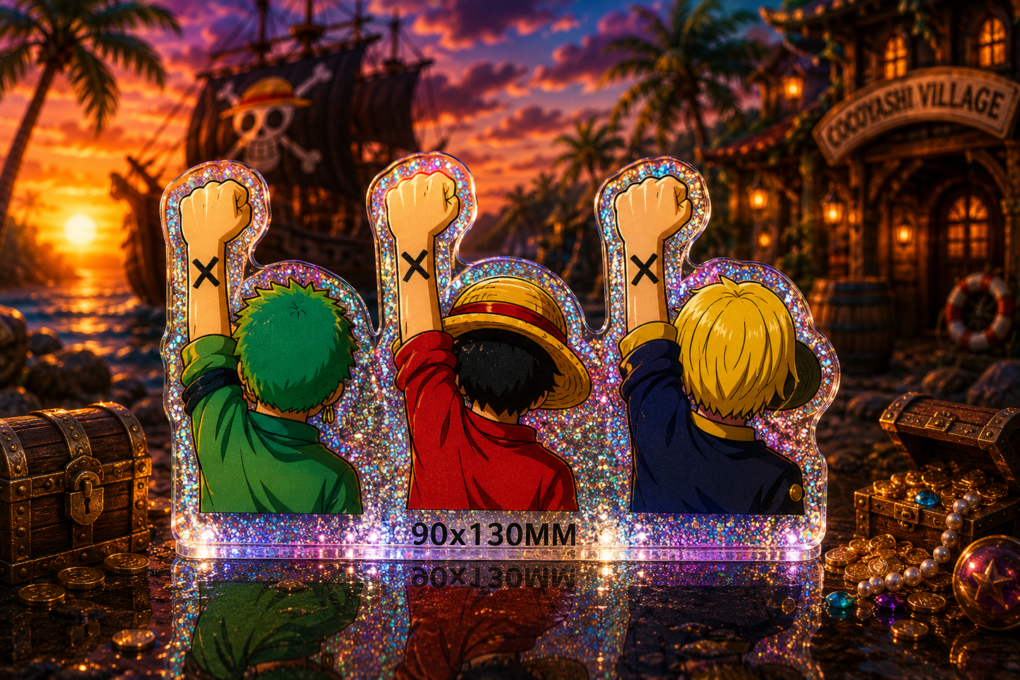 One Piece: Monster Trio 3D Sticker