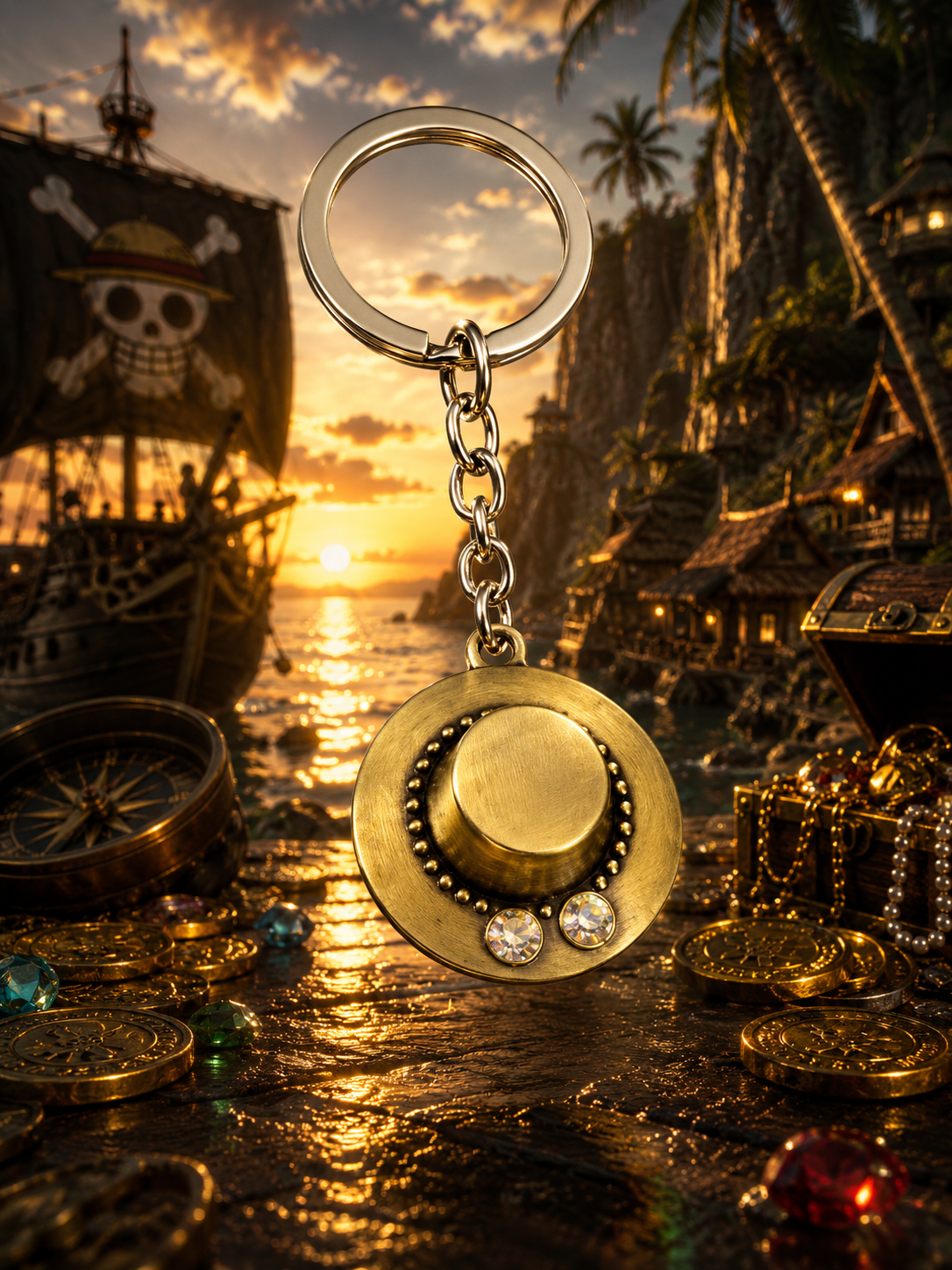 One Piece: Bronze Emblem Keychains