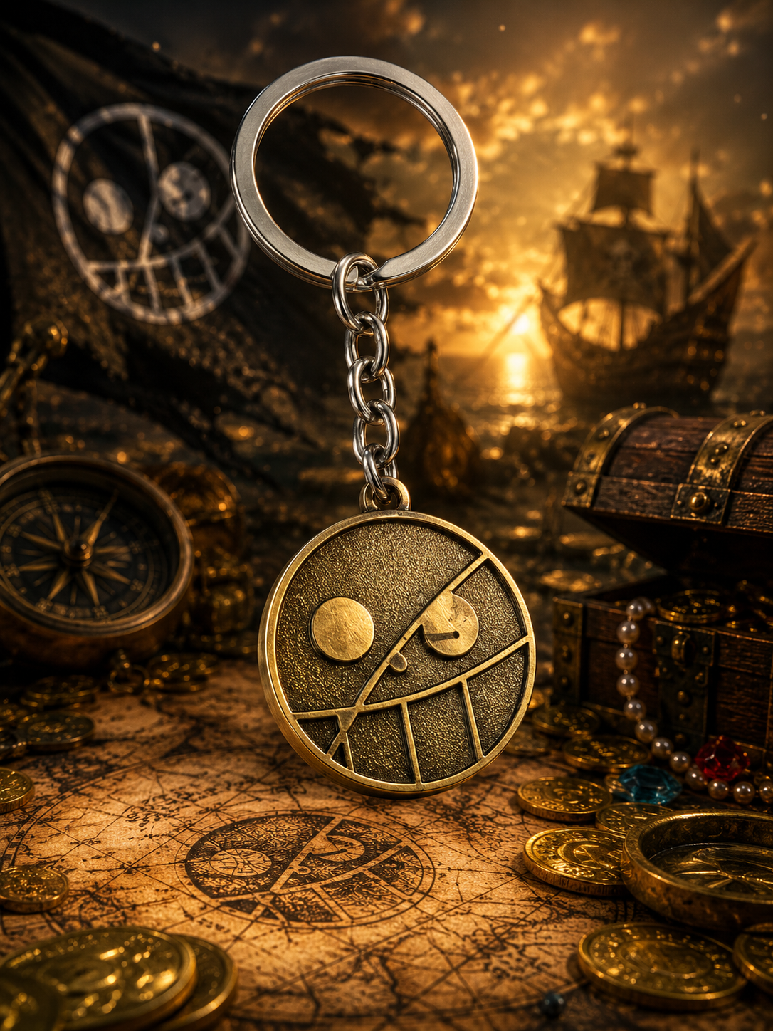 One Piece: Bronze Emblem Keychains