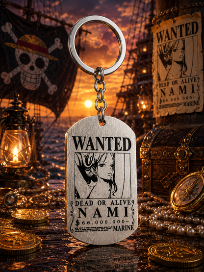 One Piece: Most Wanted Dog Tag Keychains