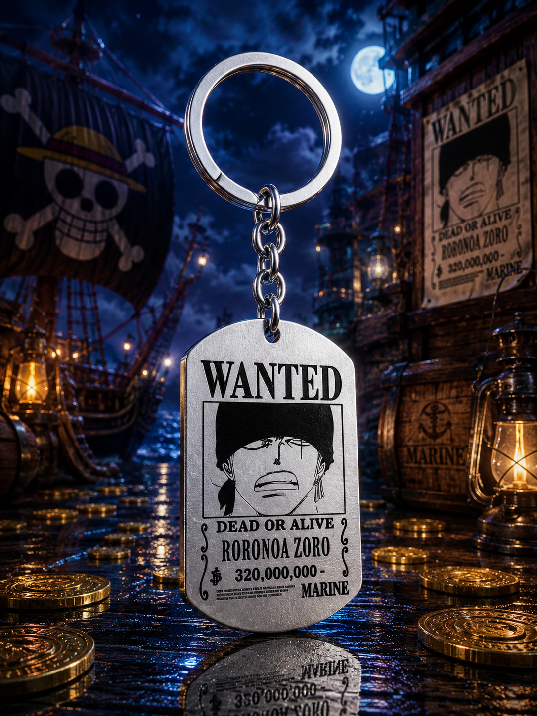 One Piece: Most Wanted Dog Tag Keychains