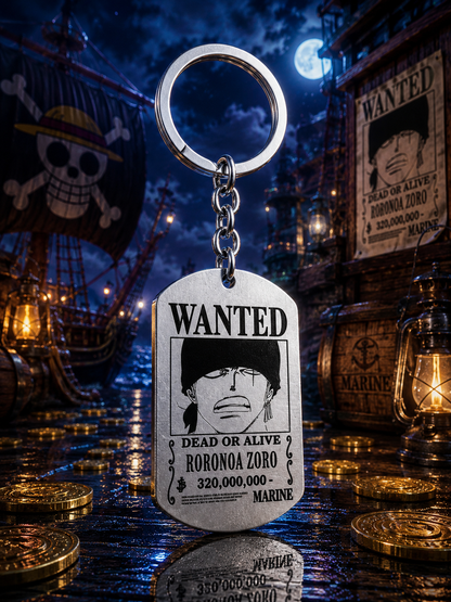 One Piece: Most Wanted Dog Tag Keychains