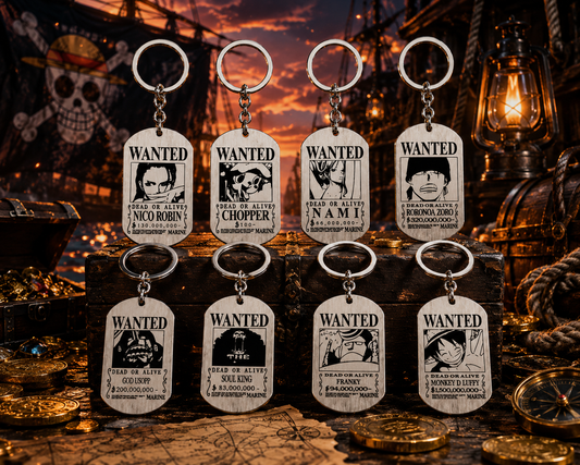 One Piece: Most Wanted Dog Tag Keychains