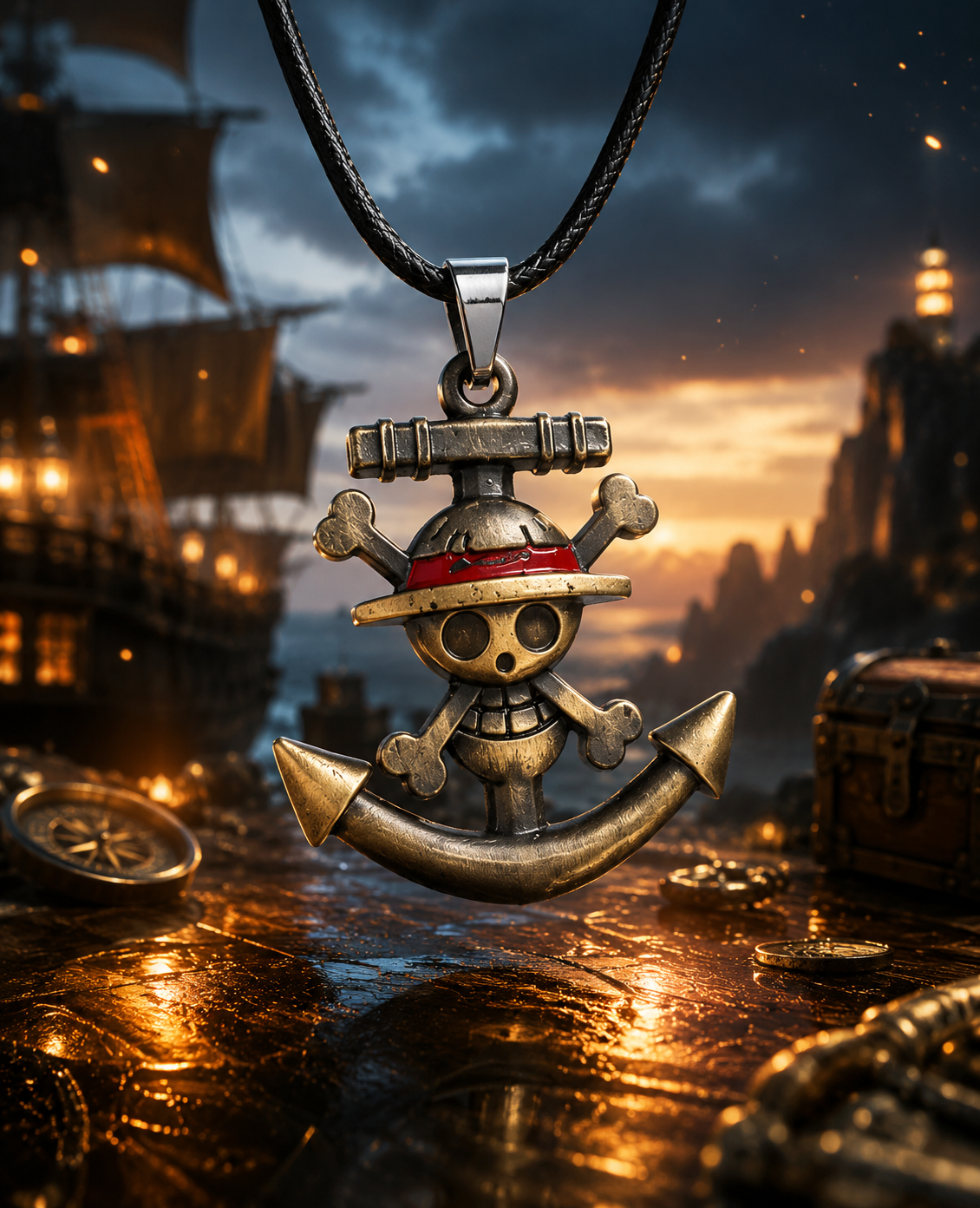 One Piece: Jolly Roger Pendant Necklaces