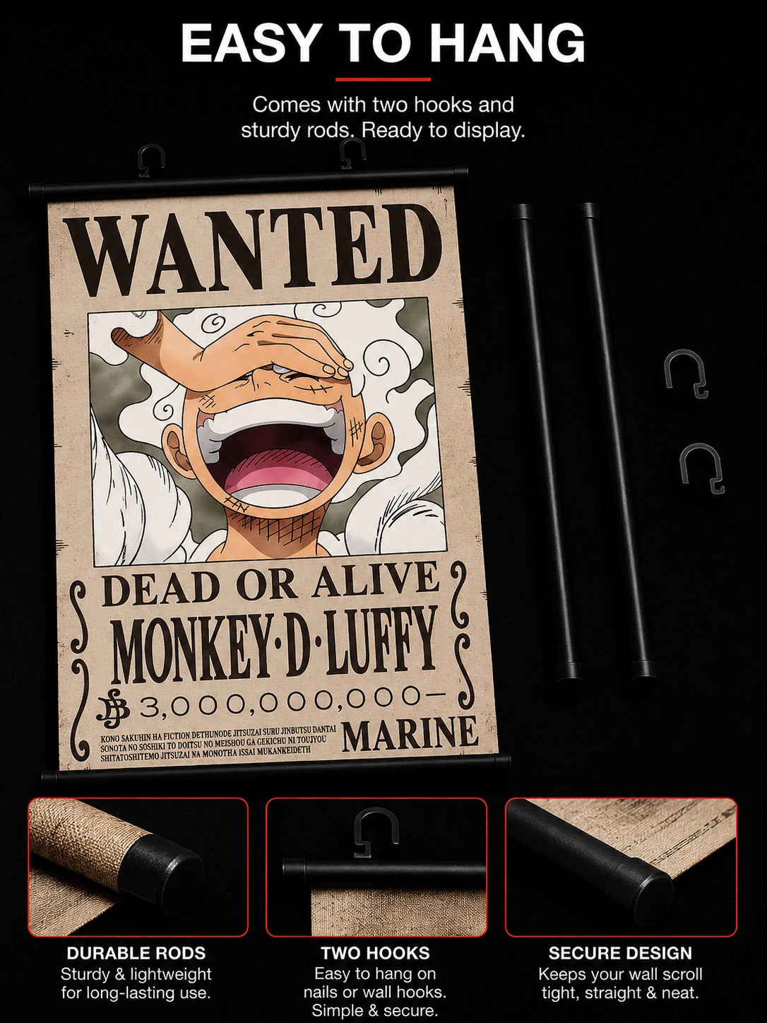 One Piece: Monkey D. Luffy Bounty Wall Scroll