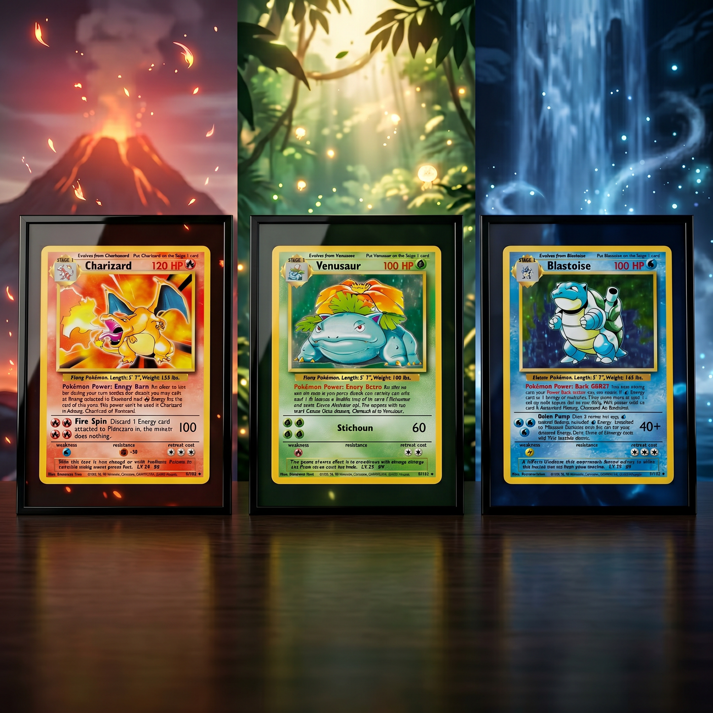 Pokémon: Starter Evolution 3D Poster