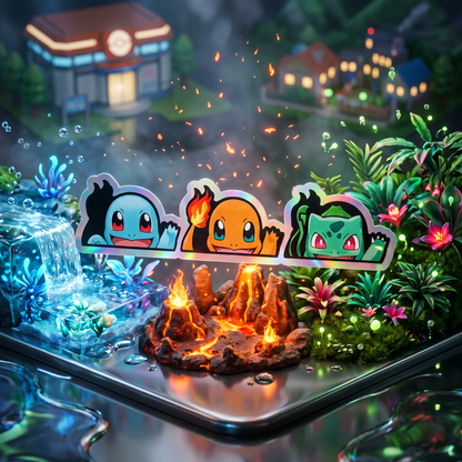Pokemon: Kanto Origins 3D Stickers