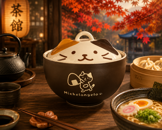 Cozy Cat Ramen Bowl - Coffee