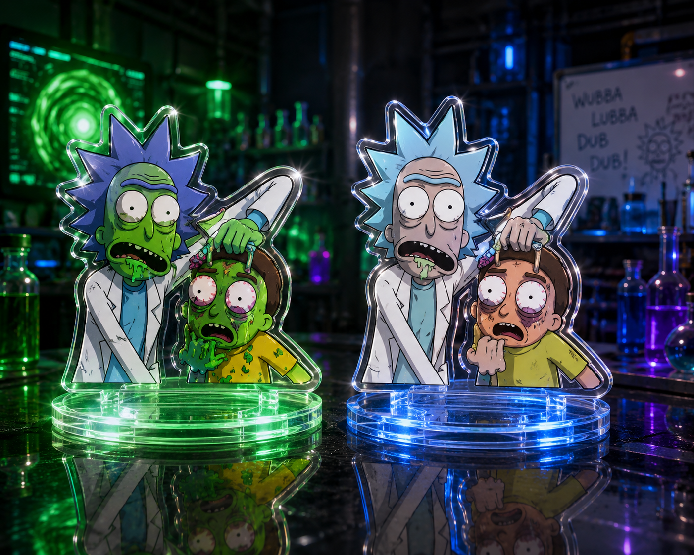 Rick and Morty 3D Stickers