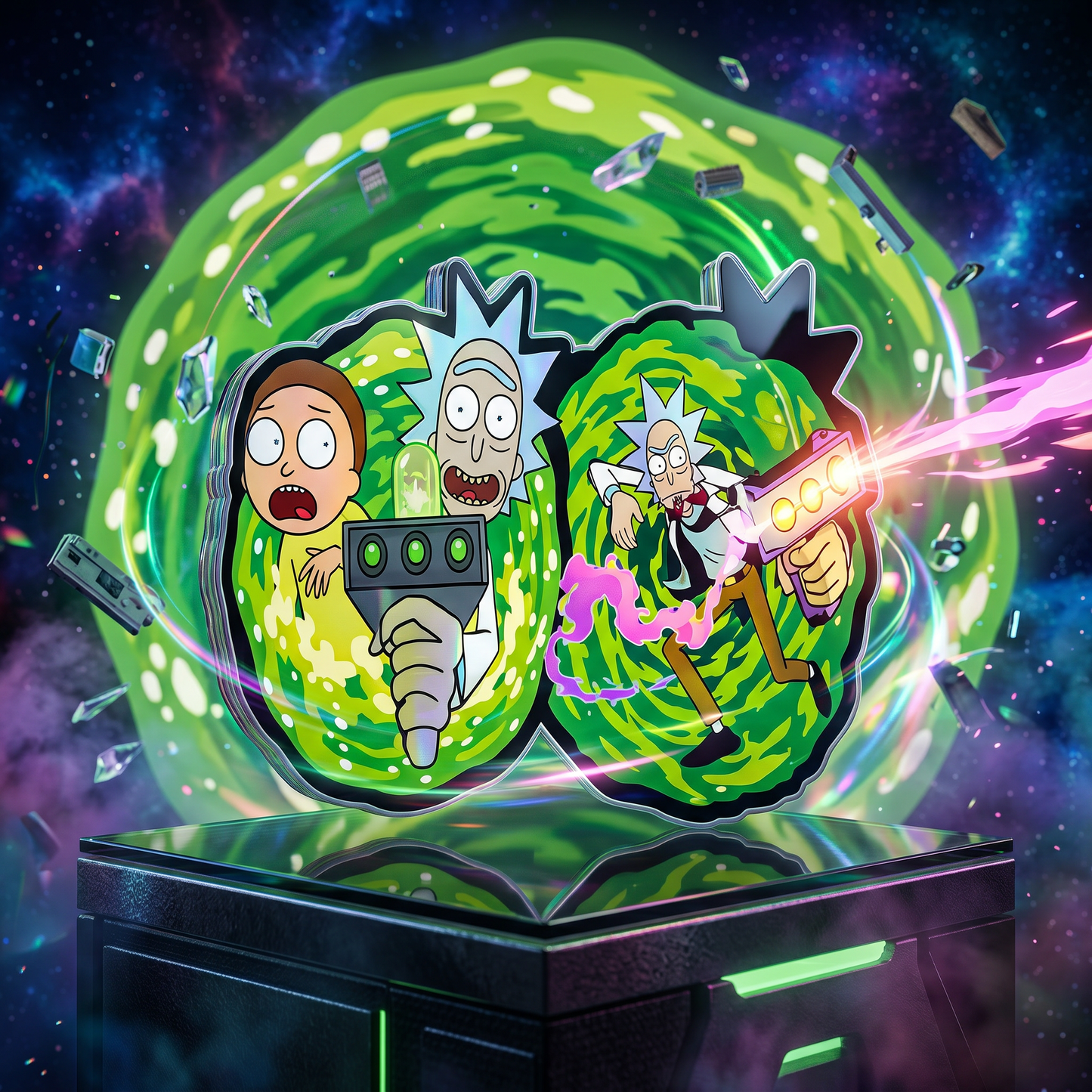Rick and Morty 3D Stickers