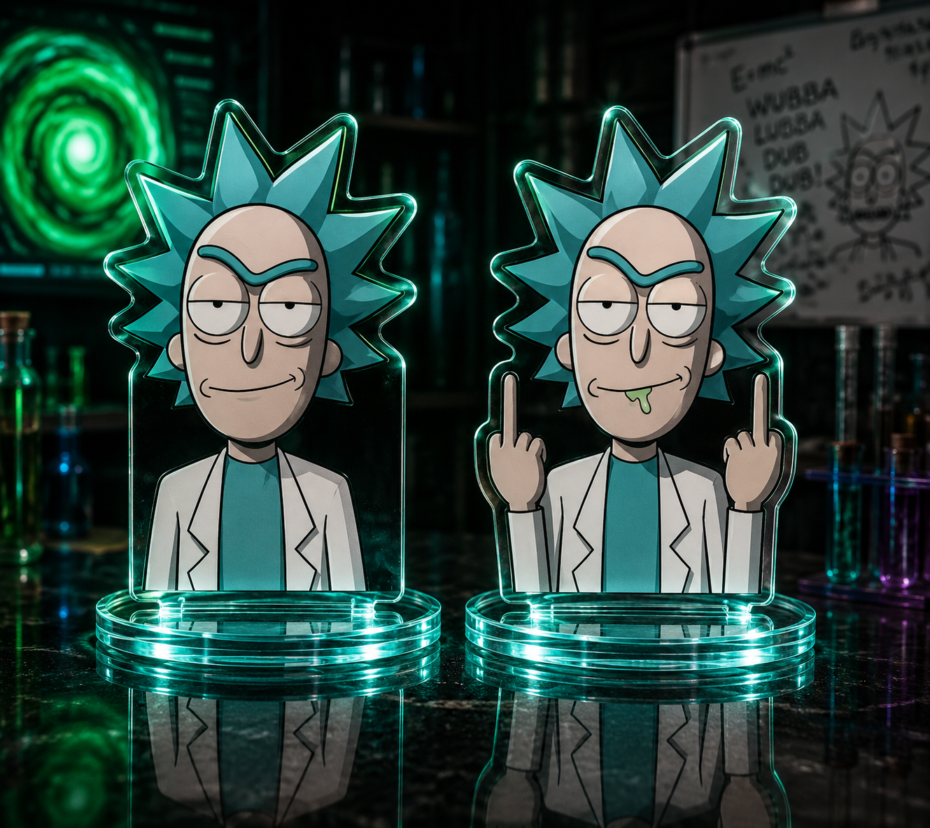 Rick and Morty 3D Stickers