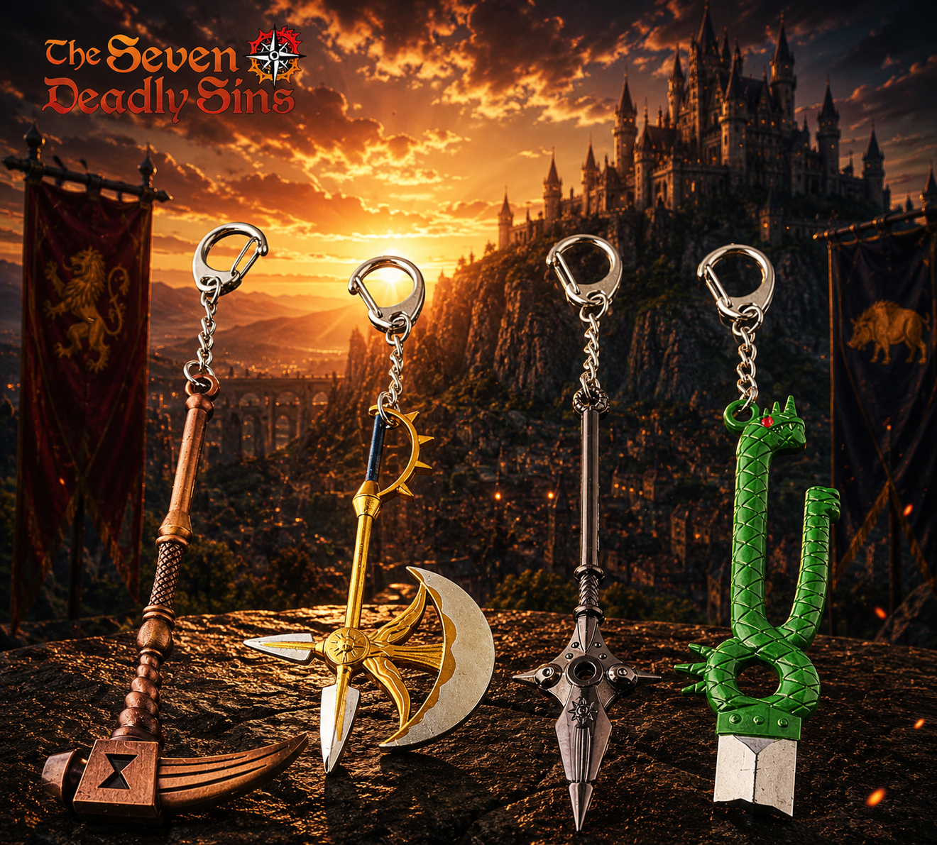 Seven Deadly Sins: Legendary Weapons Keychains