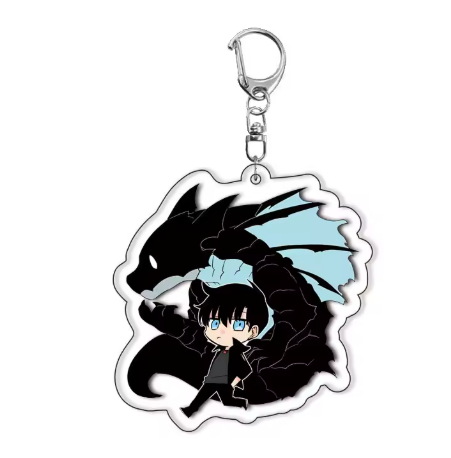 Sung Jinwoo & Kaisel (The Shadow Wyvern) Chibi Acrylic Keychain