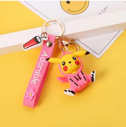 Pink Track Suit Pikachu Keychain