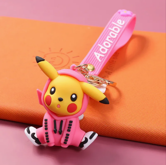 Pink Track Suit Pikachu Keychain