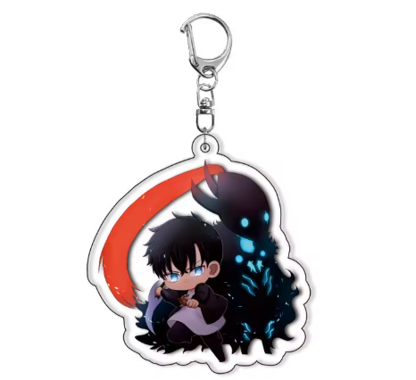 The Monarch & The Loyal Knight (Jinwoo & Igris) Chibi Acrylic Keychain