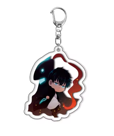 The Monarch & The Loyal Knight (Jinwoo & Igris) Chibi Acrylic Keychain