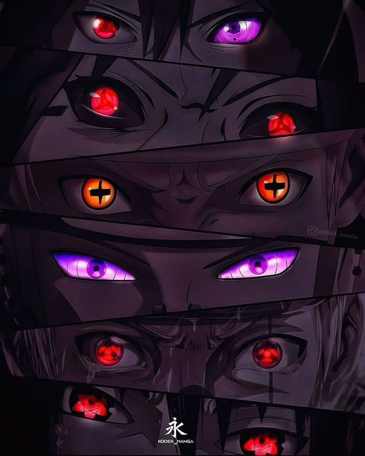 Naruto (Clans Special Eyes) Metallic Poster