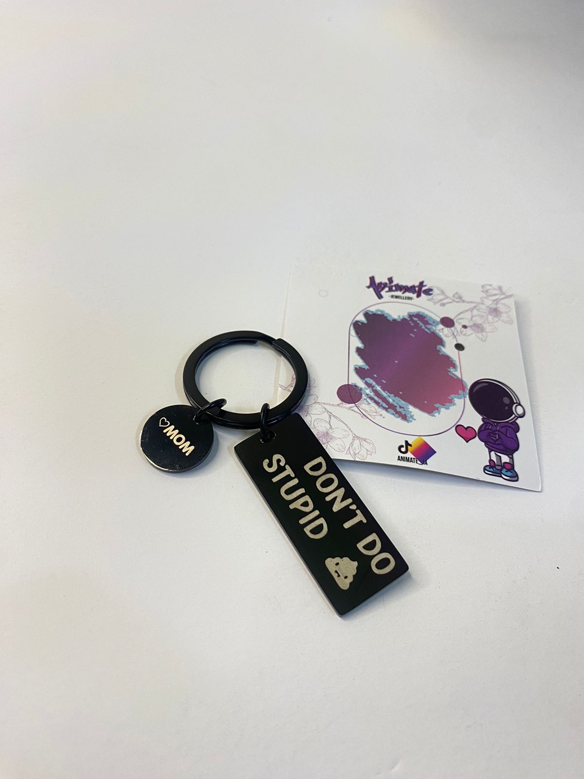 Don’t Do Stupid Shit Keychain – Love, Dad