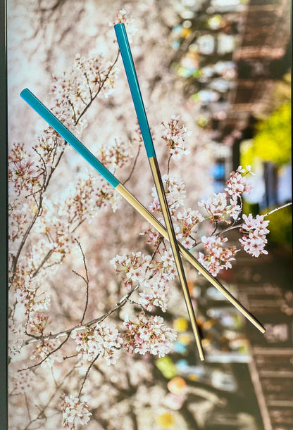 Half Blue Metallic Chopstick