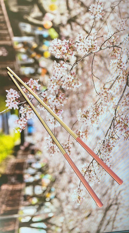 Half Pink Metallic Chopstick