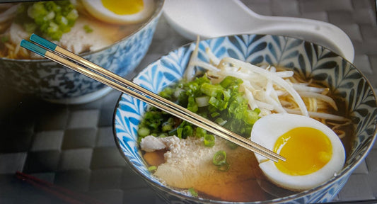 Blue Tipped Metal Chopstick