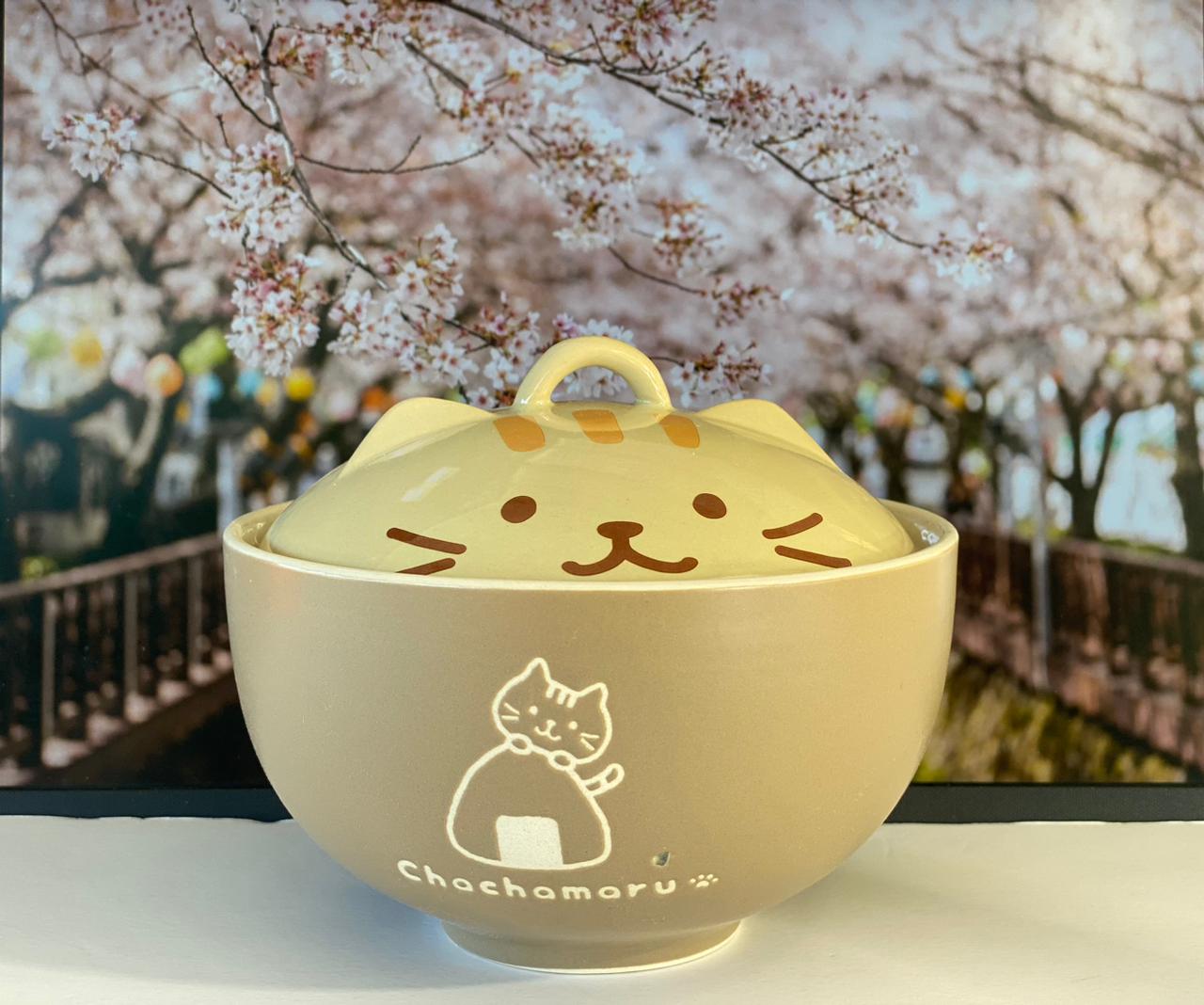 Cozy Cat Ramen Bowl - Khaki