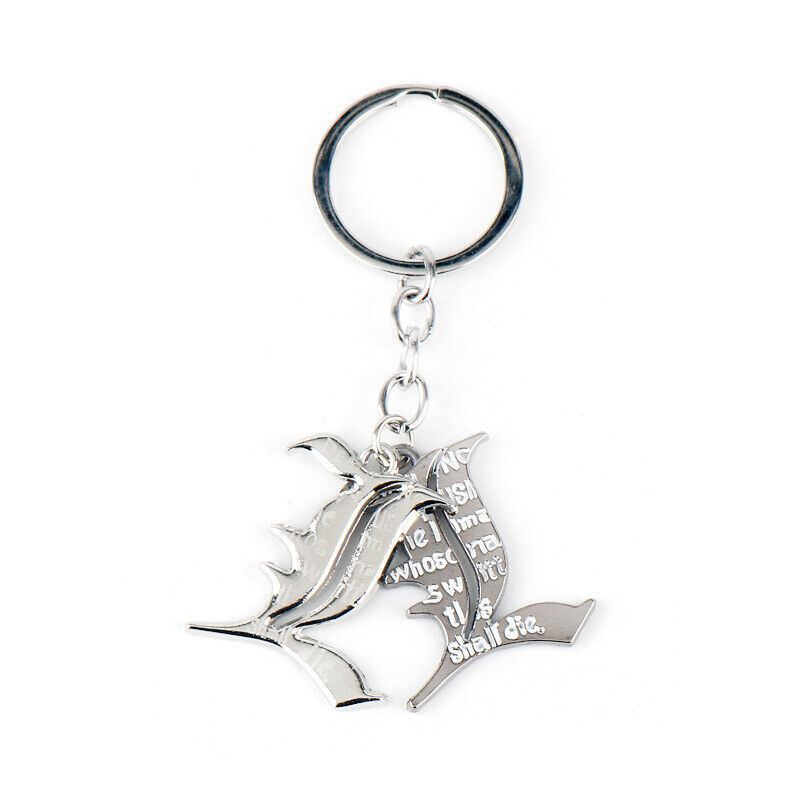 2-Piece L Silver Keychain