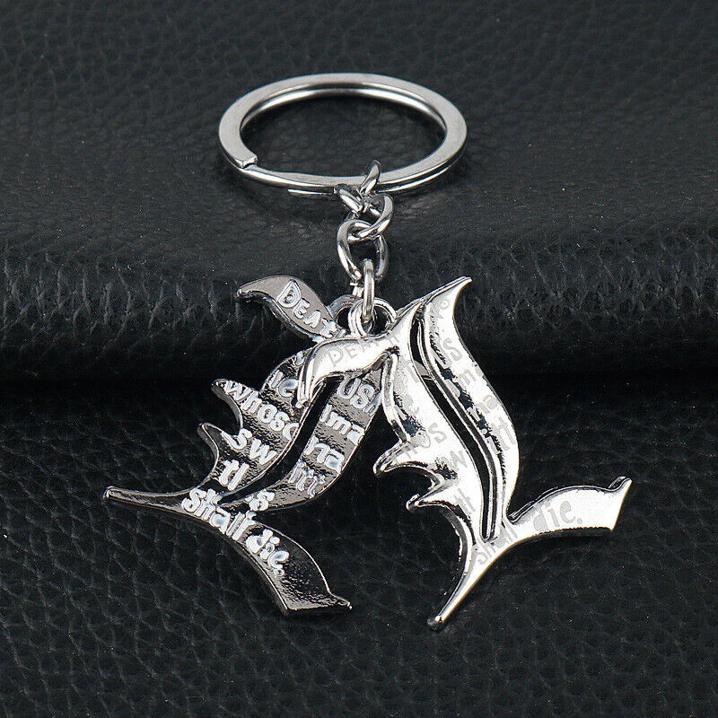 2-Piece L Silver Keychain