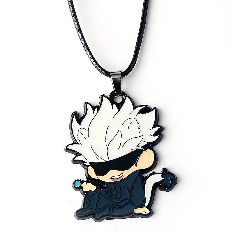 Cat Gojo Keychain Necklace